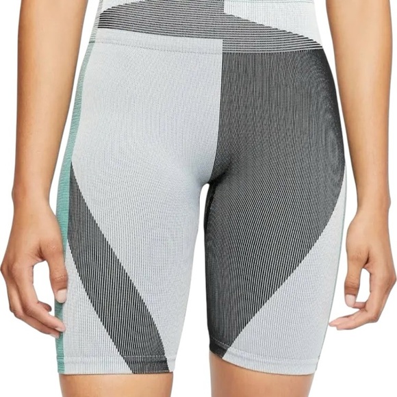 Nike Dri-FIT Colorblock 7” Compression Training Shorts Sz Large Green Black Gray - Picture 2 of 8